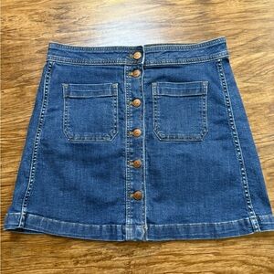 Madewell Blue Denim Mini Skirt